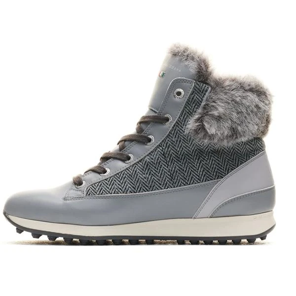 Ladies Lascala Boots Grey Tweed - Image 3