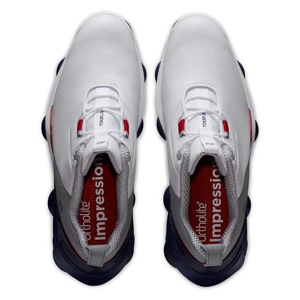 FootJoy Gents FJ Tour Alpha Shoes White - Navy - Grey - Image 4