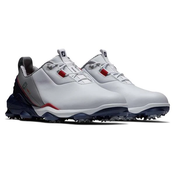 FootJoy Gents FJ Tour Alpha Shoes White - Navy - Grey - Image 6