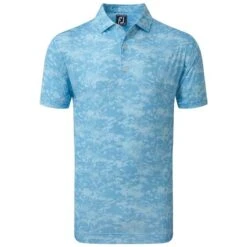 FootJoy Gents Cloud Camo Lisle Polo Shirt True Blue