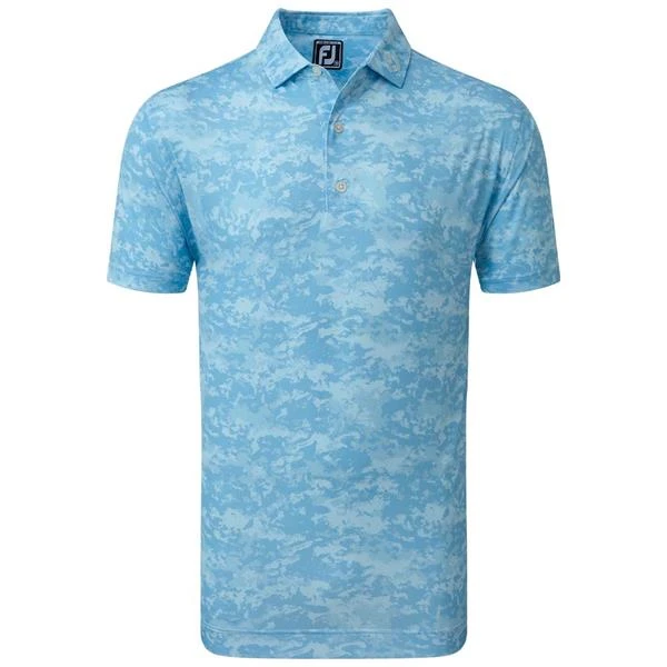 FootJoy Gents Cloud Camo Lisle Polo Shirt True Blue