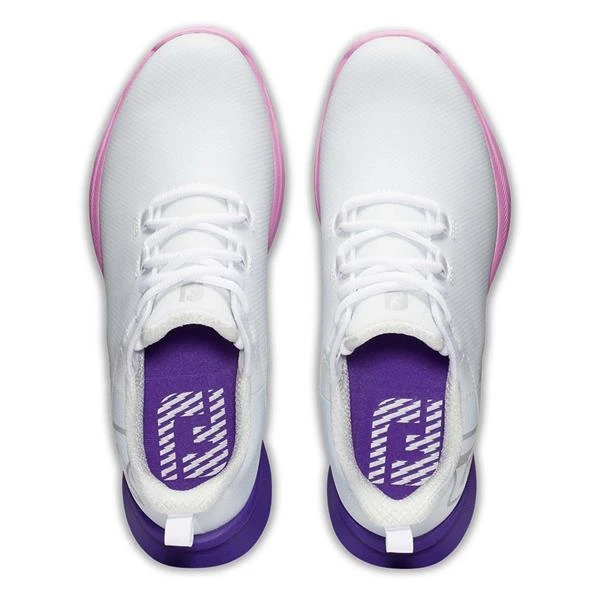 FootJoy Ladies FJ Fuel Sport Shoes White - Purple - Pink - Image 4