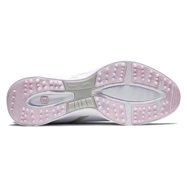 FootJoy Ladies FJ Fuel Spikeless Shoes White - Pink - BOA - Image 2