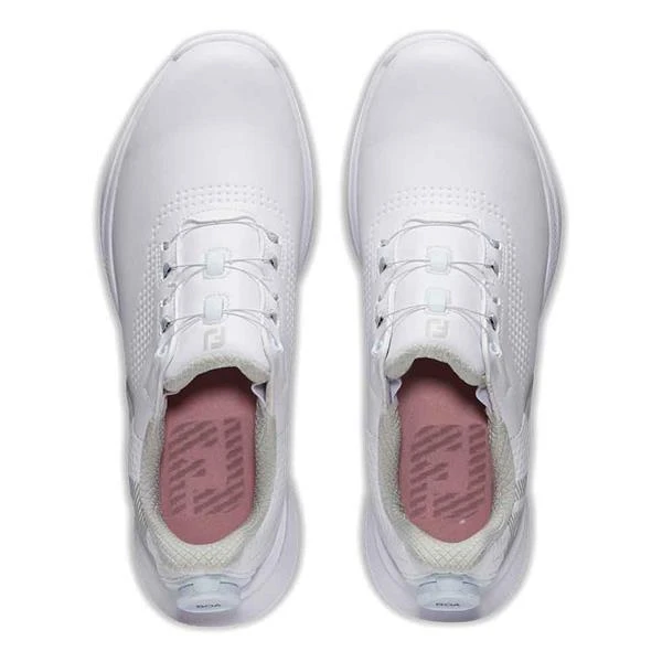 FootJoy Ladies FJ Fuel Spikeless Shoes White - Pink - BOA - Image 4