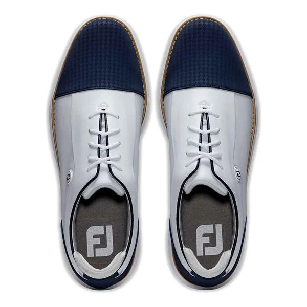 FootJoy Ladies FJ Traditions Shoes White - Navy - Image 4