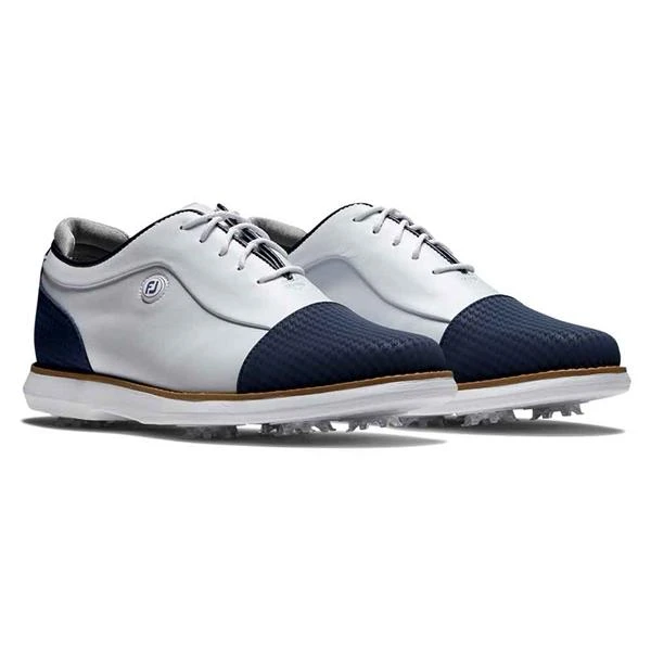FootJoy Ladies FJ Traditions Shoes White - Navy - Image 6