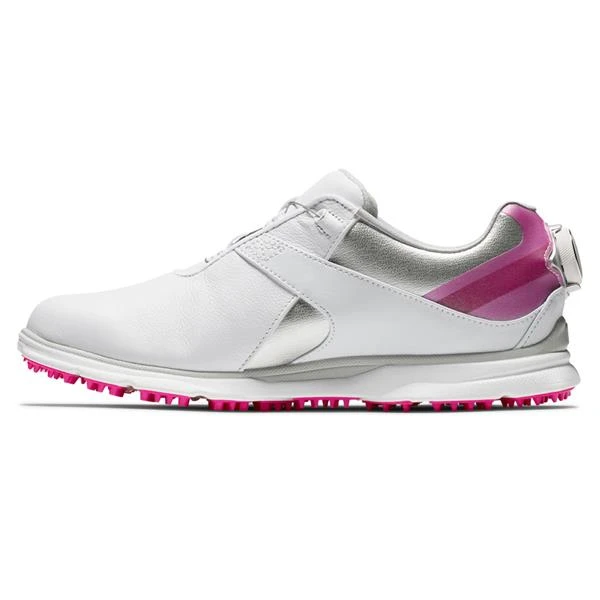 FootJoy Ladies Pro SL Boa Shoe White - Silver - Rose - Image 3