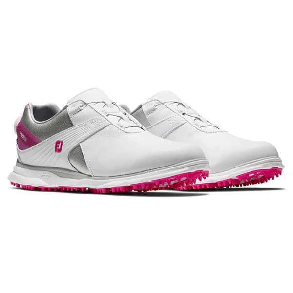 FootJoy Ladies Pro SL Boa Shoe White - Silver - Rose - Image 4