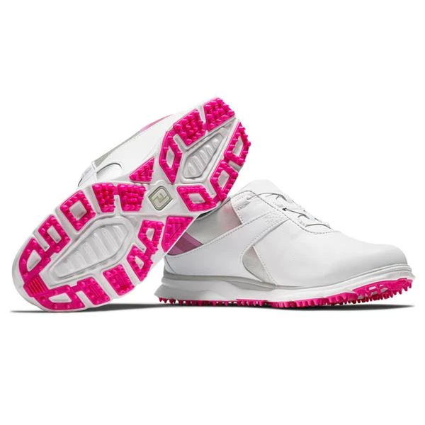 FootJoy Ladies Pro SL Boa Shoe White - Silver - Rose - Image 5