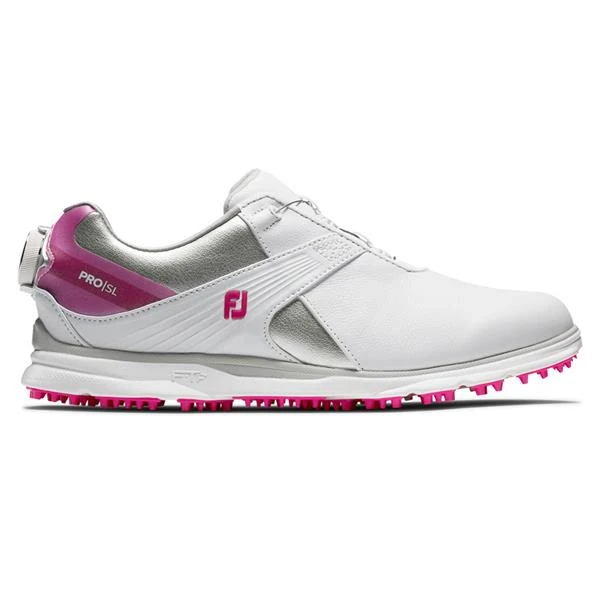 FootJoy Ladies Pro SL Boa Shoe White - Silver - Rose