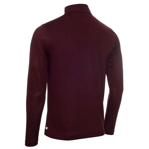 Gents Harlem ¼ Zip Top Burgundy - Image 2