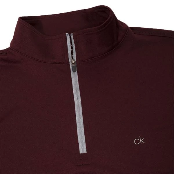 Gents Harlem ¼ Zip Top Burgundy - Image 3