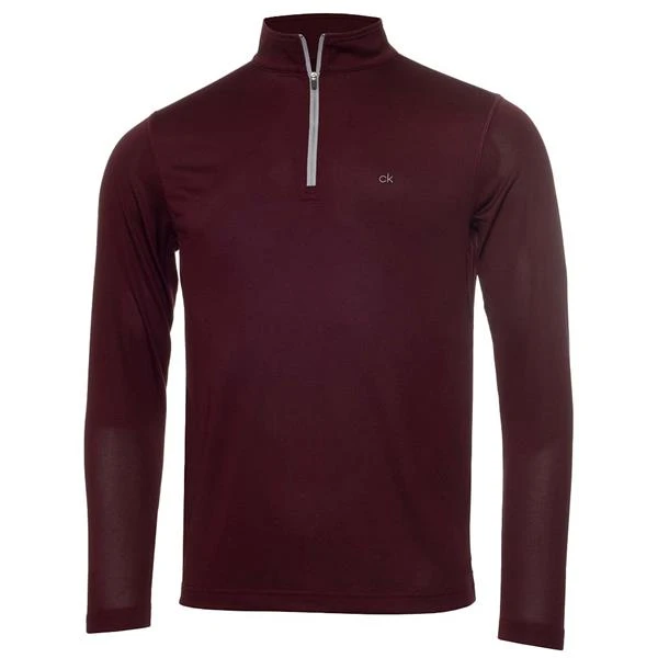 Gents Harlem ¼ Zip Top Burgundy
