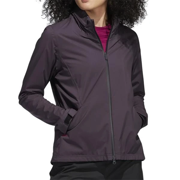 ADIDAS Ladies Rain Jacket Purple - Image 3