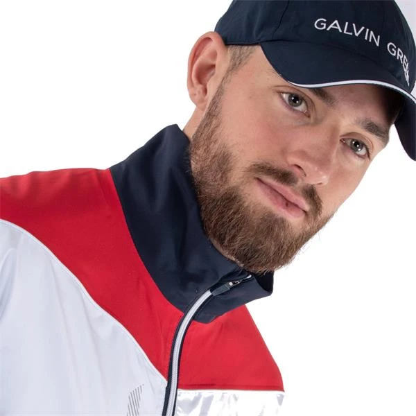 Galvin Green Gents Armstrong GORE-TEX Paclite Jacket Navy - White - Red - Image 4