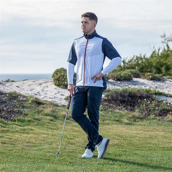 Galvin Green Gents Livingston Short Sleeve Jacket White - Navy - Orange (13) - Image 4