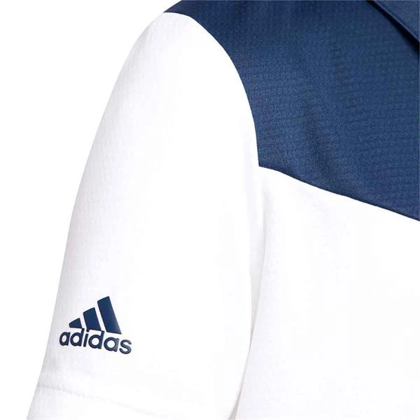 ADIDAS Junior - Boys Heat.Rdy Primeblue Polo Shirt Crew Navy - Blue Rush - White - Image 3