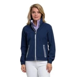 Ladies Olivia Hooded Waterproof Jacket Storm - White