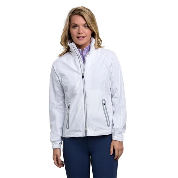 Ladies Olivia Hooded Waterproof Jacket White