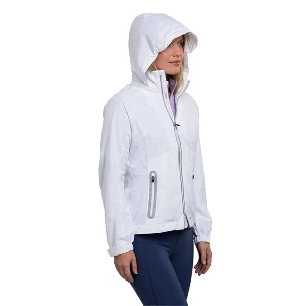 Ladies Olivia Hooded Waterproof Jacket White - Image 4