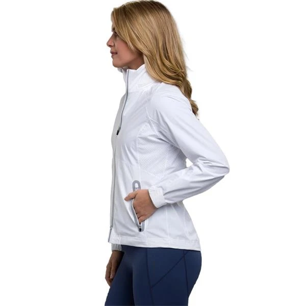 Ladies Olivia Hooded Waterproof Jacket White - Image 5