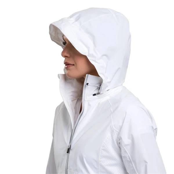 Ladies Olivia Hooded Waterproof Jacket White - Image 6