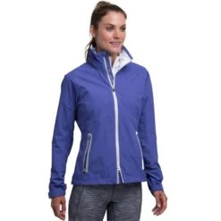 Ladies Olivia Hooded Waterproof Jacket Lapis 4122