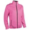 Ladies Whisperdry Contour Waterproof Jacket Pink - White