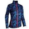 Ladies Tech-Lite Waterproof Jacket Navy Tropic Print