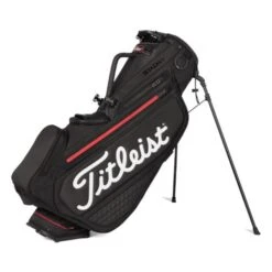 Titleist Jet Black Premium Stadry Stand Bag . Black Black Red