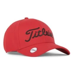 Titleist Gents Players Perf Ball Marker Cap Red - Black